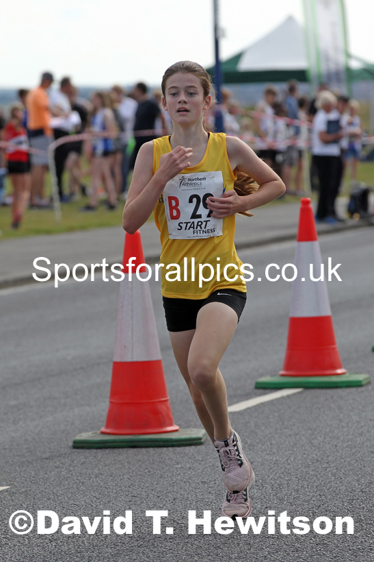 Girls under-13s 2021 Northern 6 and 4 Stage and Young Athletes Road Relays, Redcar. Photo: David T. Hewitson/Sports for All Pics